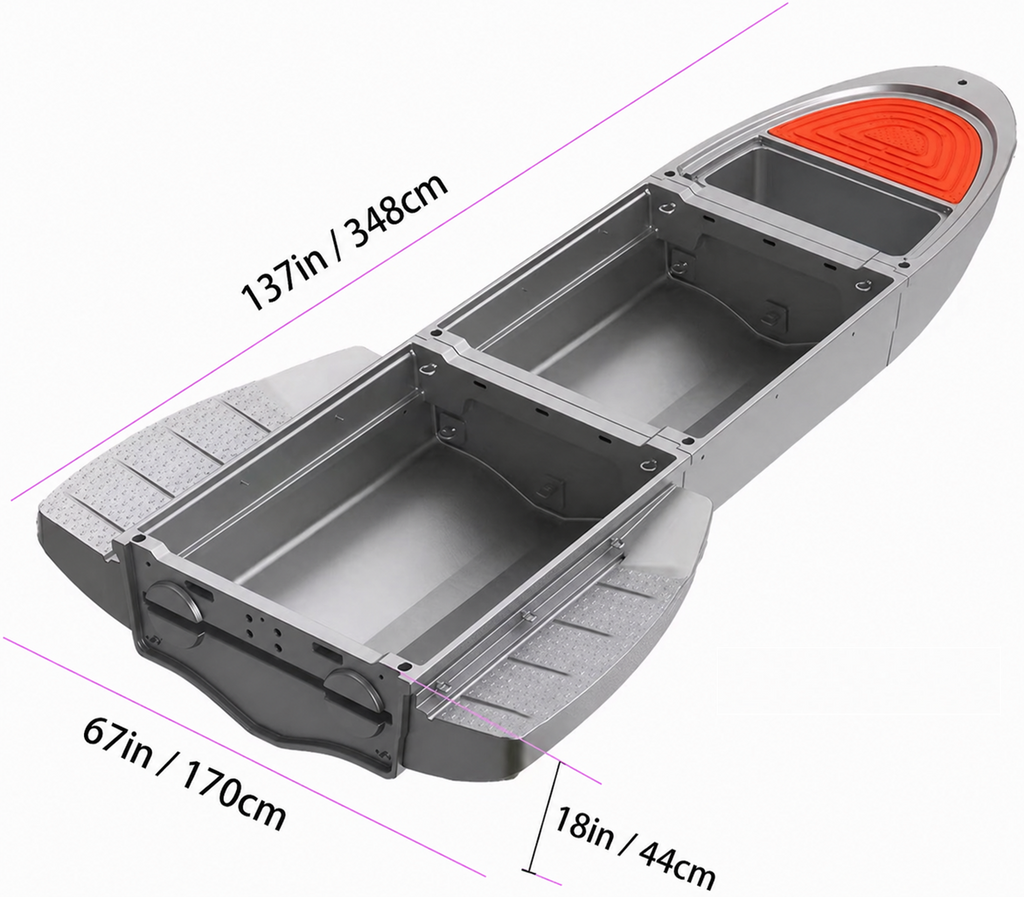 Affordable 4–6 Person Modular Fishing Boat – Stable, Portable & Durable PE Floating Platform for Lakes & Outdoor Fun