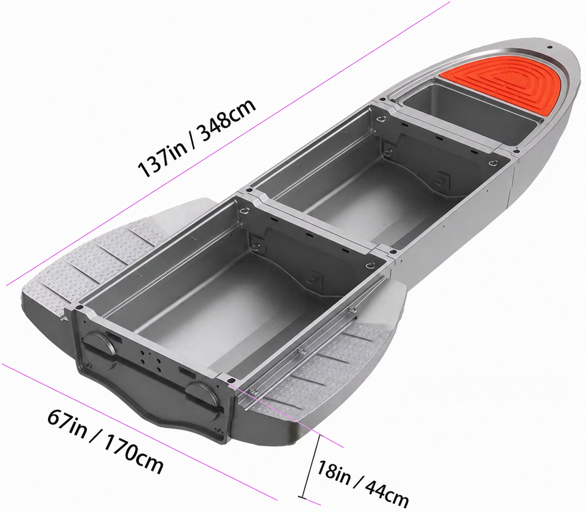 Affordable 4–6 Person Modular Fishing Boat – Stable, Portable & Durable PE Floating Platform for Lakes & Outdoor Fun