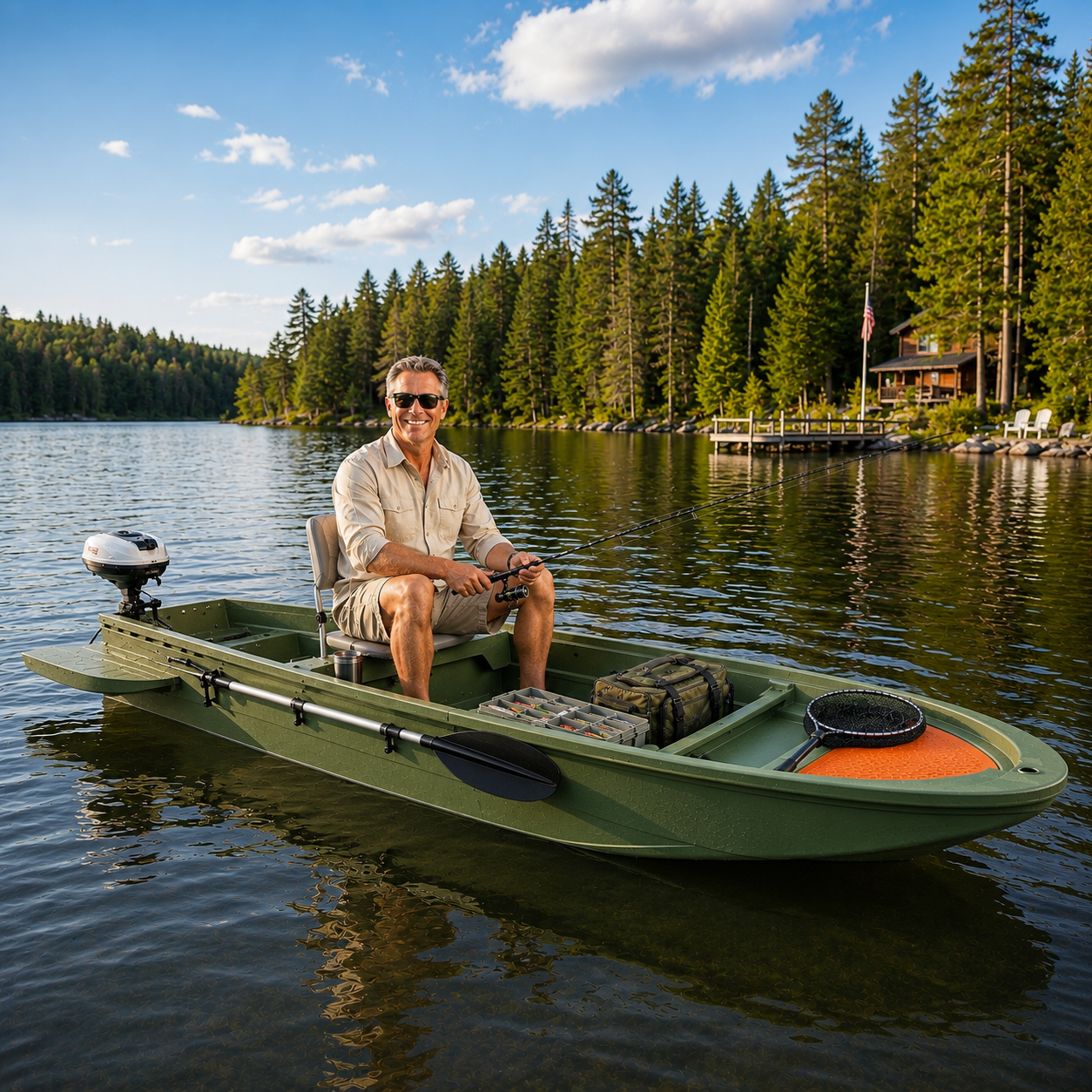 4–6 Person Modular Fishing Boat – Portable, Motor Compatible & No Trailer Needed
