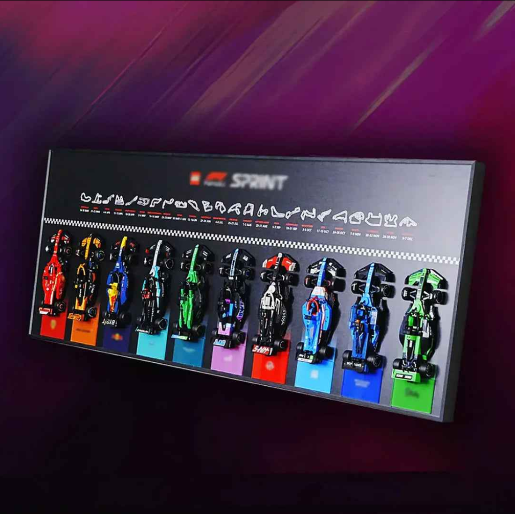 Speed Champions 2026 Display Frame – Dark vs Bright Set with 10 Racing Cars