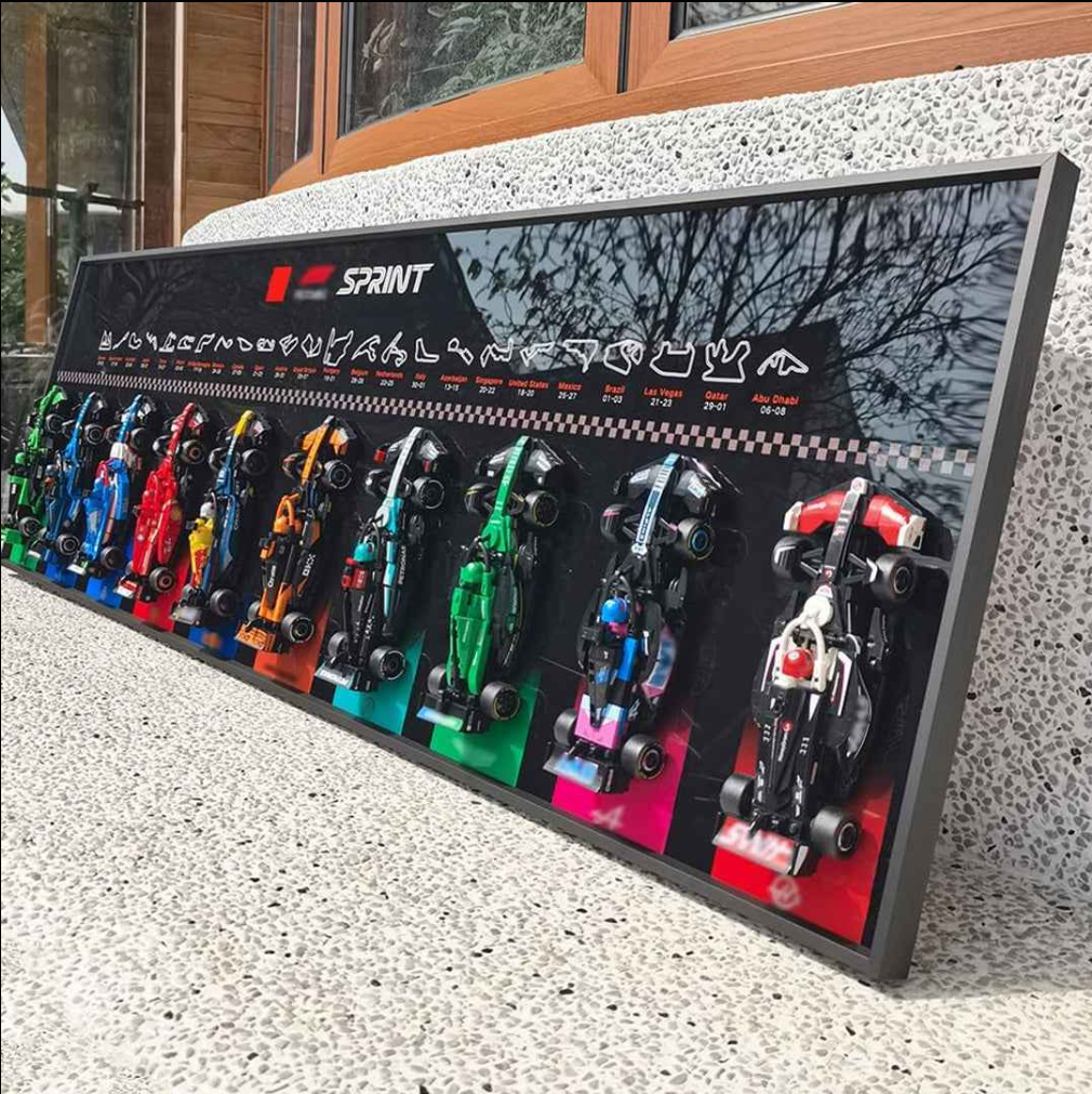 Speed Champions 2026 Display Frame – Dark vs Bright Set with 10 Racing Cars