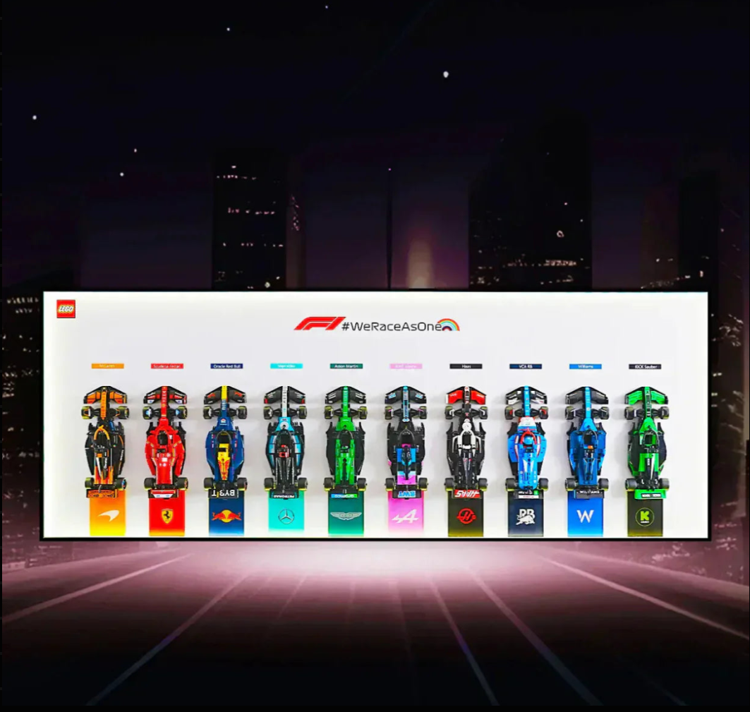 Speed Champions 2026 Display Frame – Dark vs Bright Set with 10 Racing Cars